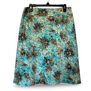 Talbots Silk Blend Skirt‎ Size 12 Vintage Knee Length Office Career Party Brunch